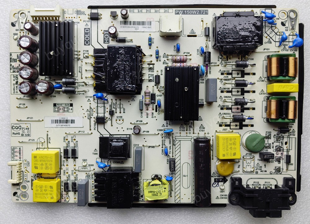 Hisense 1190312 PW.150W2.721 Power Supply/LED Board