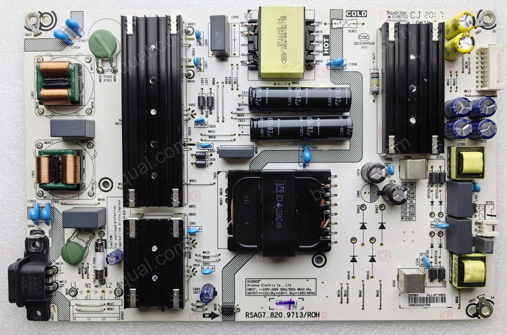 Hisense RSAG7.820.9713/ROH 271781 264152 HLL-9713WG HLL-9713WA Power Supply/LED Board for 65V1F-PRO - Picture need