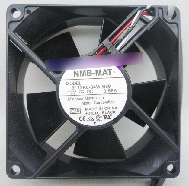NMB 3112KL-04W-B69 12V 0.58A 3wires Cooling Fan