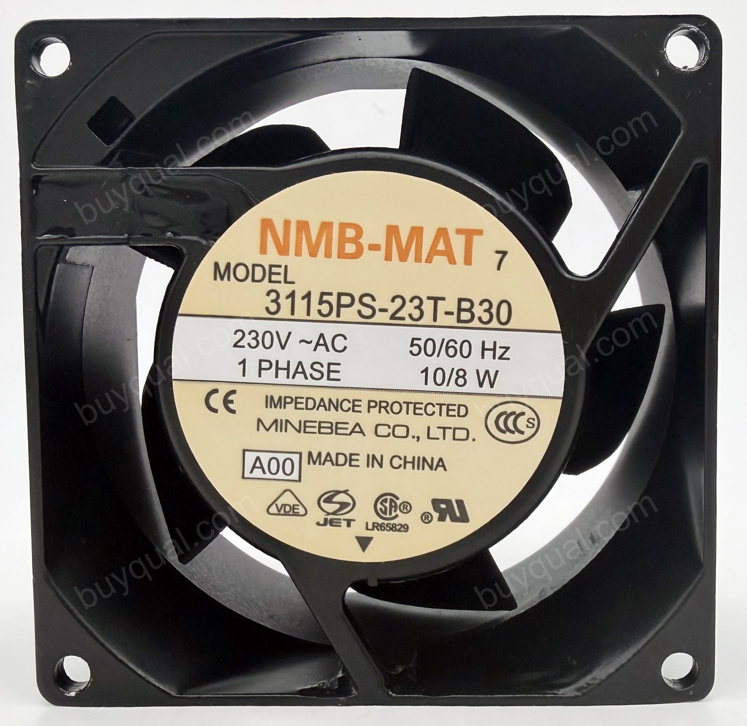 NMB 3115PS-23T-B30 230V 10/8W 2wires Cooling Fan - New