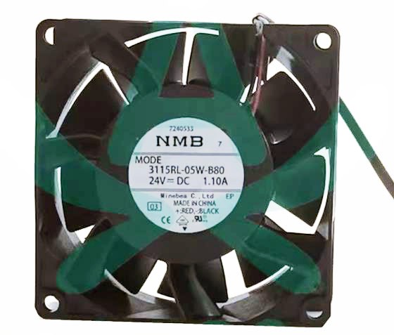 NMB 3115RL-05W-B80 24V 1.1A 2wires Cooling Fan 