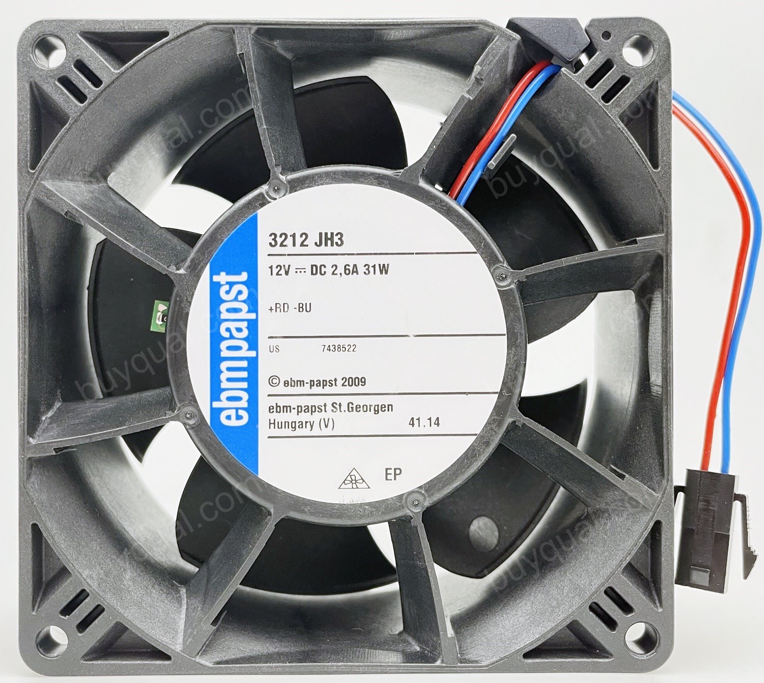 Ebmpapst 3212JH3 12V 2.6A 31W 2wires Cooling Fan - Original New