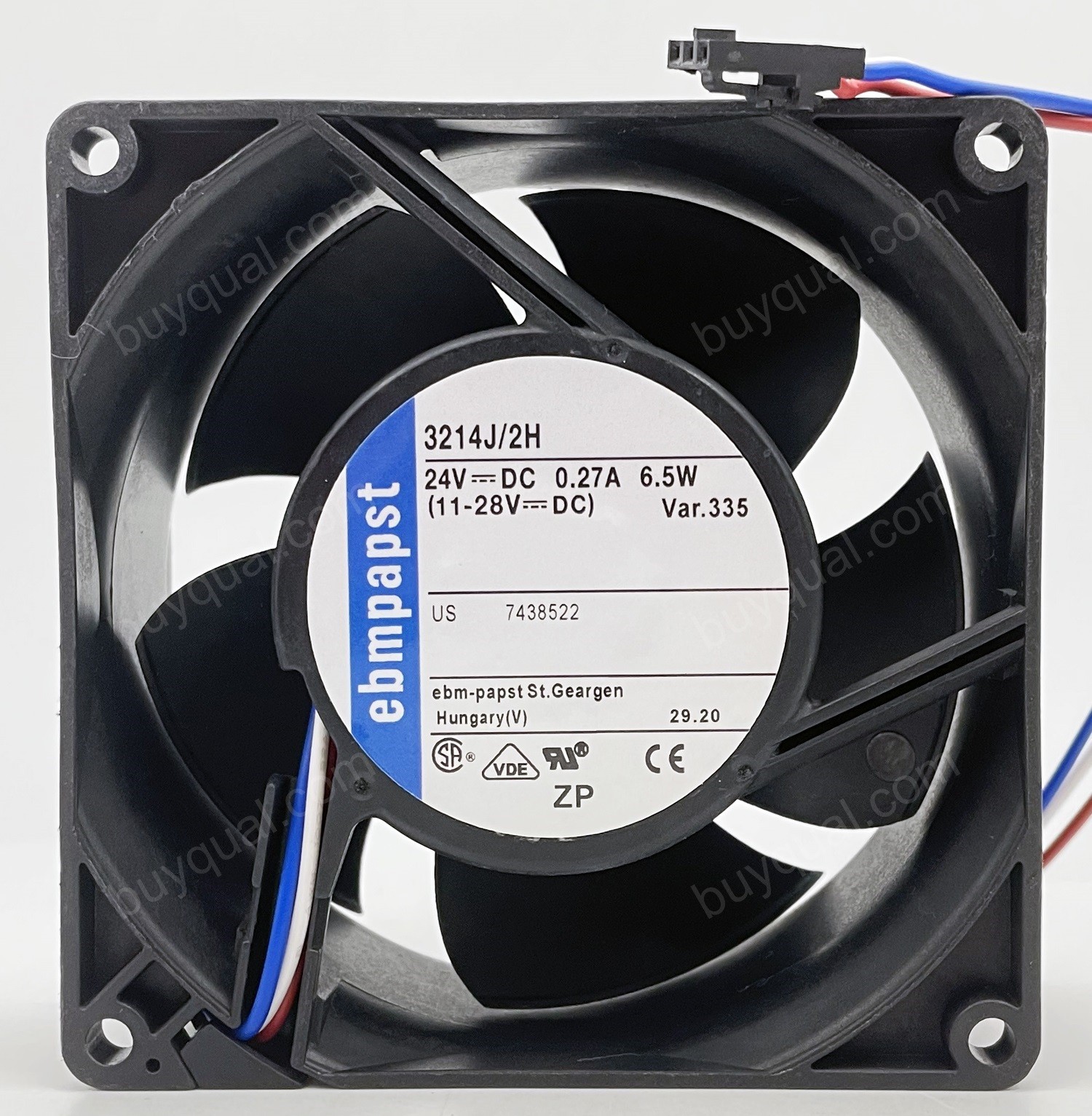 Ebmpapst 3214J/2H 24V 0.27A 6.5W 3wires Cooling Fan