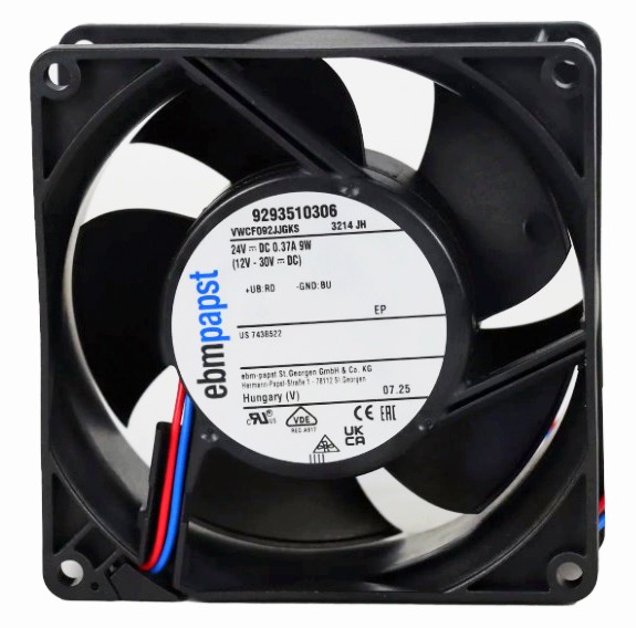 Ebmpapst 3214JH ( VWCF092JJGKS 9293510306 ) 24V 0.38A 9W 2wires Cooling Fan - Original New