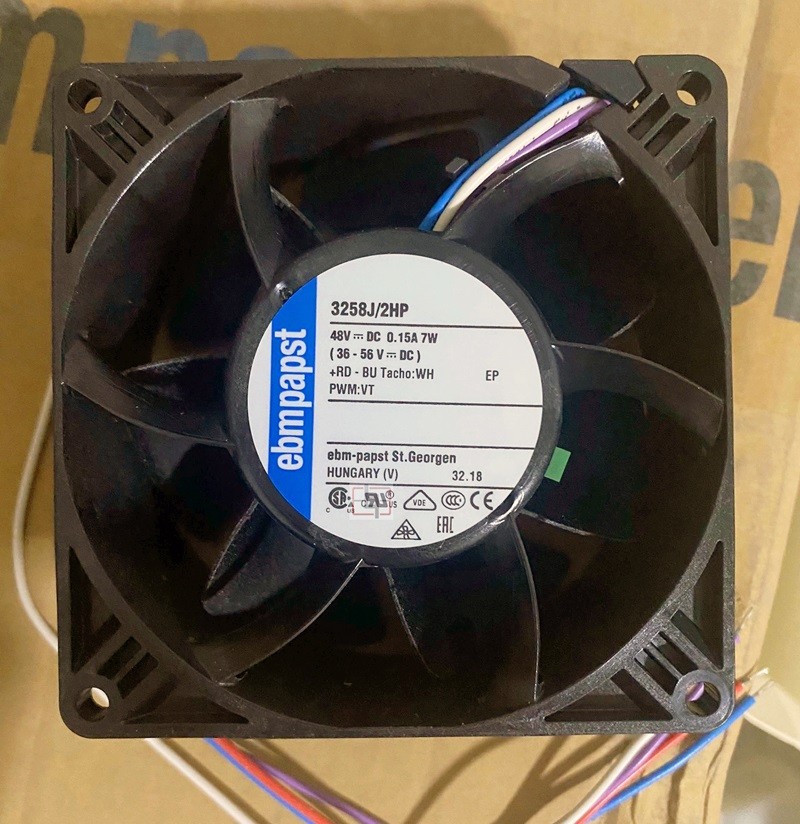 Ebmpapst 3258J/2HP 48V 0.15A 7W 4wires Cooling Fan