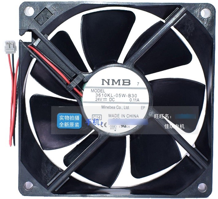 NMB 3610KL-05W-B30 24V 0.11A 2wires Cooling Fan - New