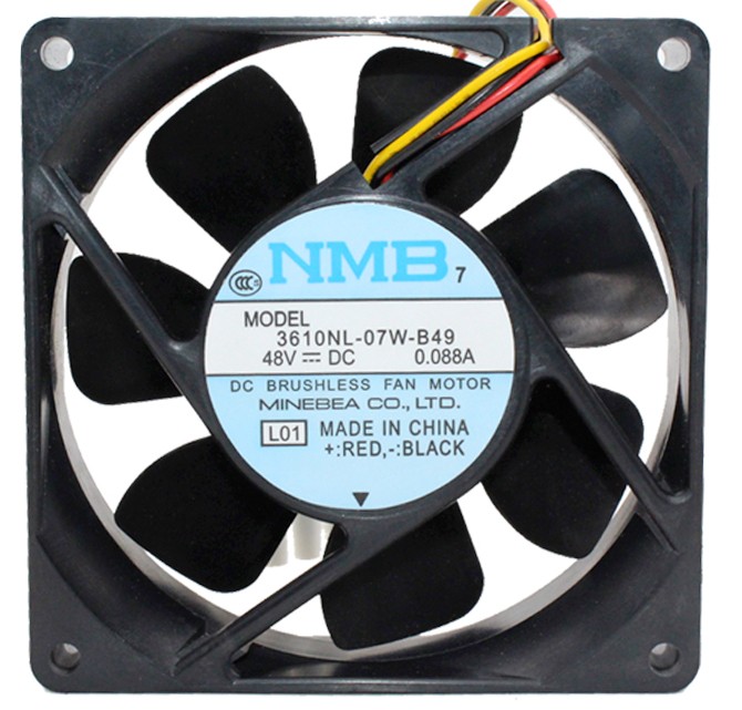 NMB 3610Nl-07W-B49 48V 0.088A 3wires Cooling Fan