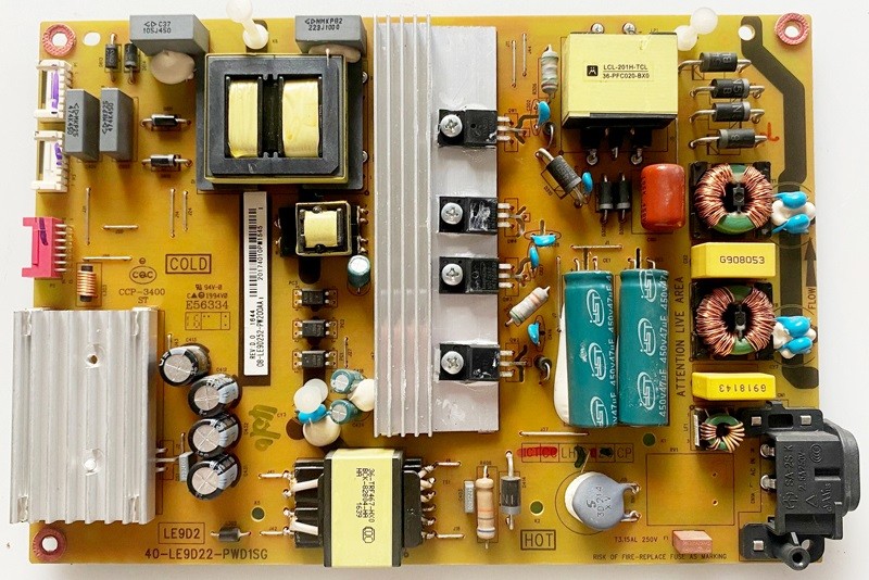 TCL 40-LE9D22-PWD1SG 08-LE-D252-PW2 Power Supply Board for L55C1-CUD