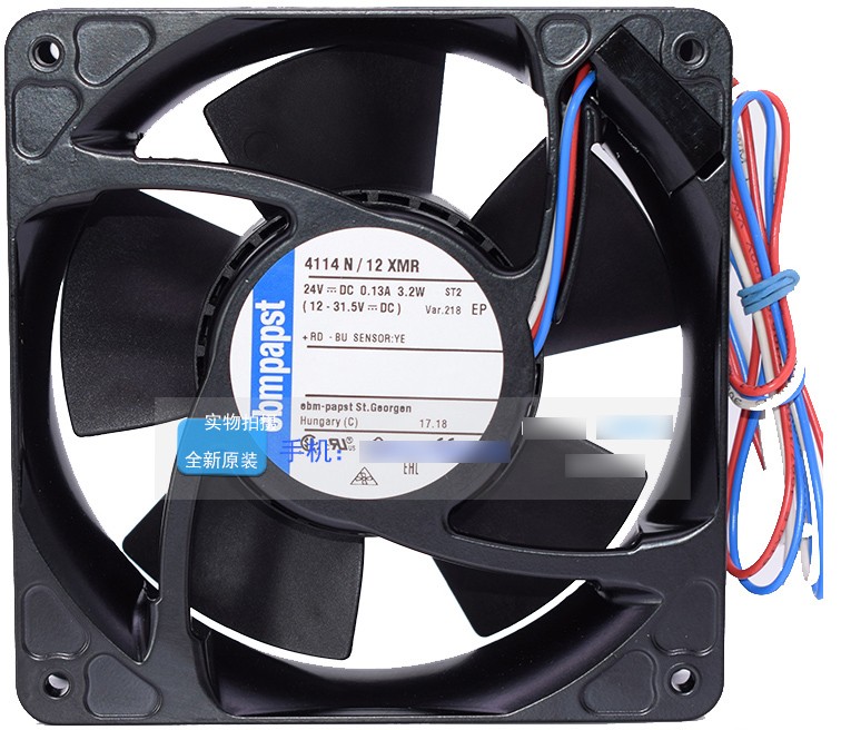 Ebmpapst 4114N/12XMR 24V 166mA 4W 2wires 3wires Cooling Fan