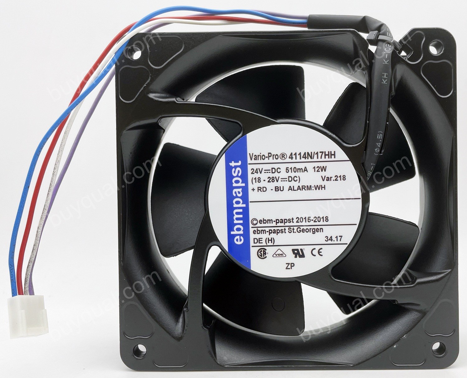 Ebmpapst 4114N/17HH 24V 510mA 12W 4wires Cooling Fan - Used