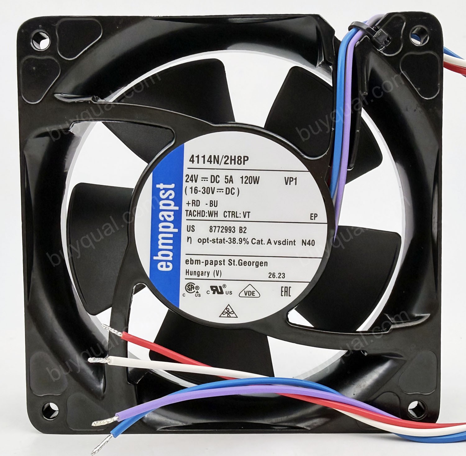 Ebmpapst 4114N/2H8P 24V 5A 120W 4wires Cooling Fan - New