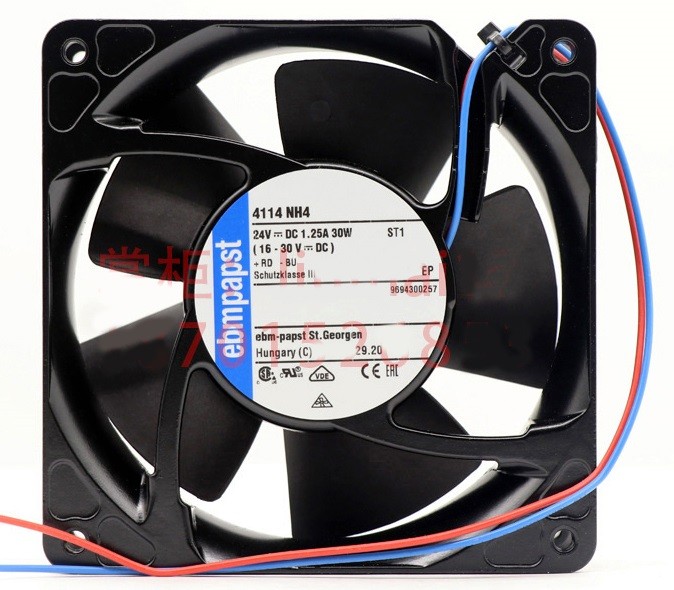 Ebmpapst 4114NH4 24V 1.25A 30W 2wires Cooling Fan