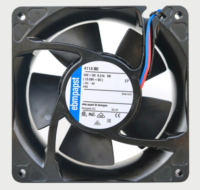 Ebmpapst 4114NU 24V 208mA 5W 2wires Cooling Fan - New