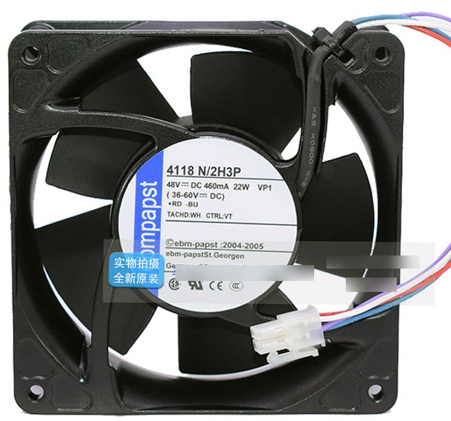 Ebmpapst 4118N/2H3P 48V 460mA 22W 4wires Cooling Fan