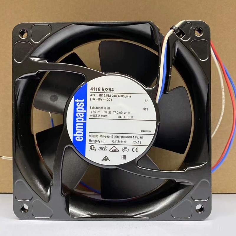 Ebmpapst 4118N/2H4 48V 580mA 28W 3wires Cooling Fan - New 