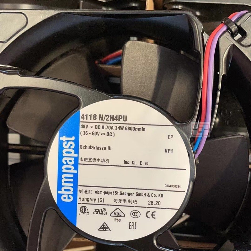 Ebmpapst 4118N/2H4PU 48V 0.7A 34W 4wires Cooling Fan