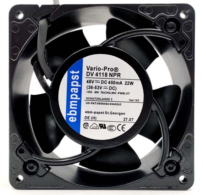 Ebmpapst DV4118NPR 48V 450mA 22W 3wires Cooling Fan 