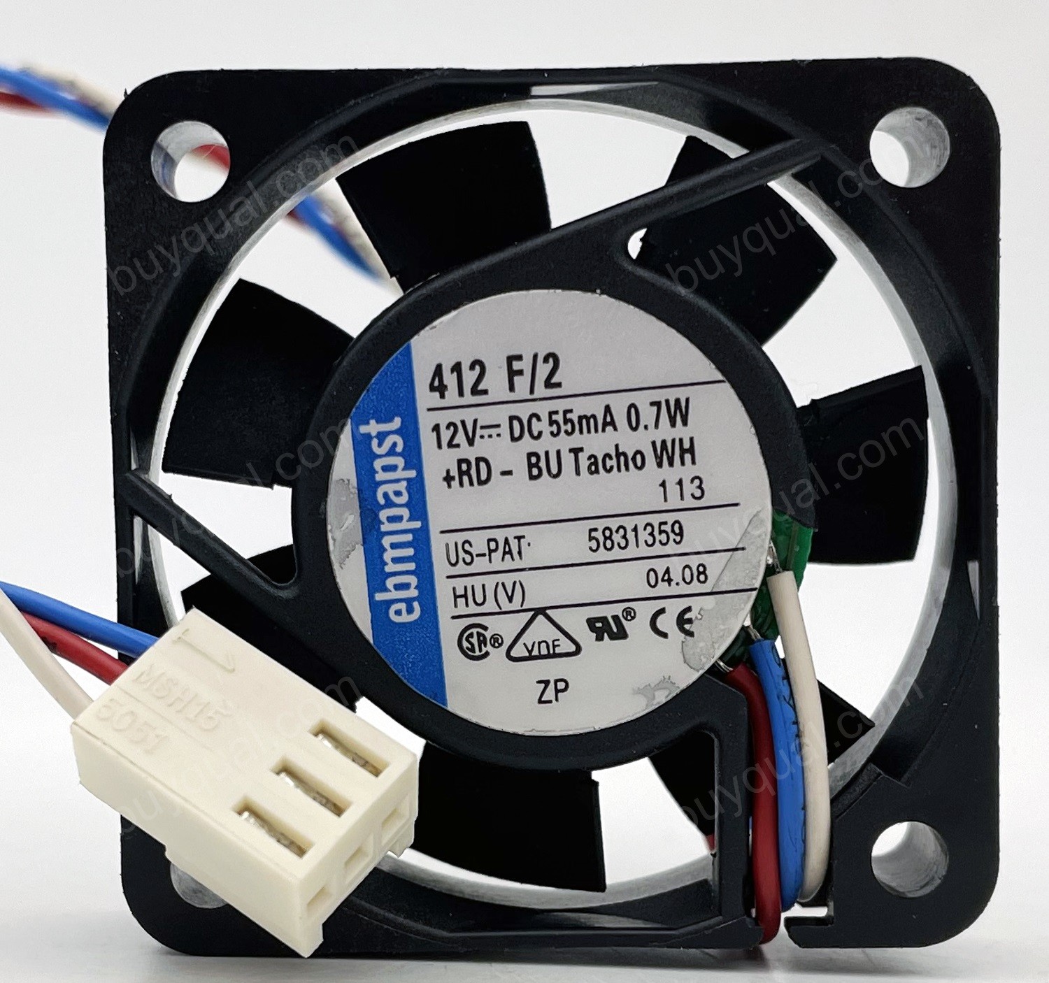 Ebmpapst 412F/2 12V 55mA 0.7W 3wires Cooling Fan