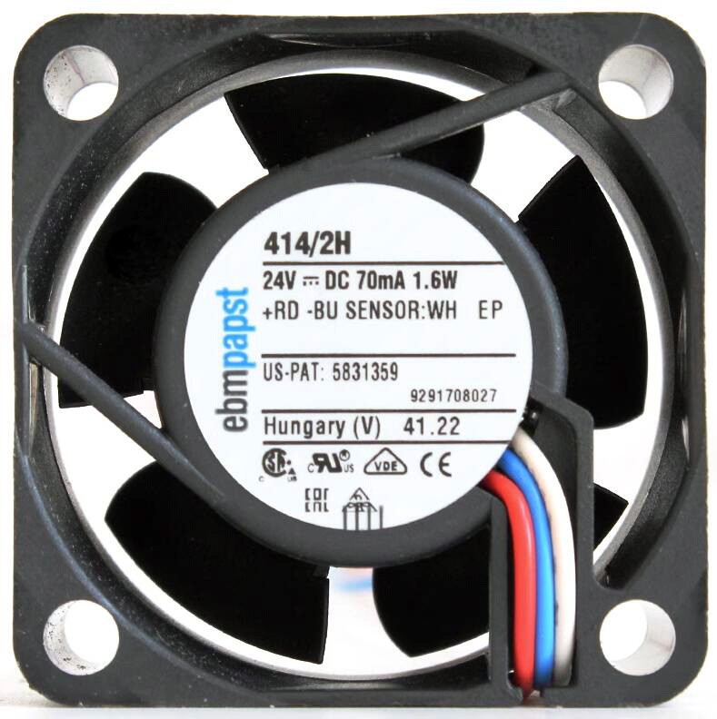 Ebmpapst 414/2H 24V 70mA 1.6W 3wires Cooling Fan 
