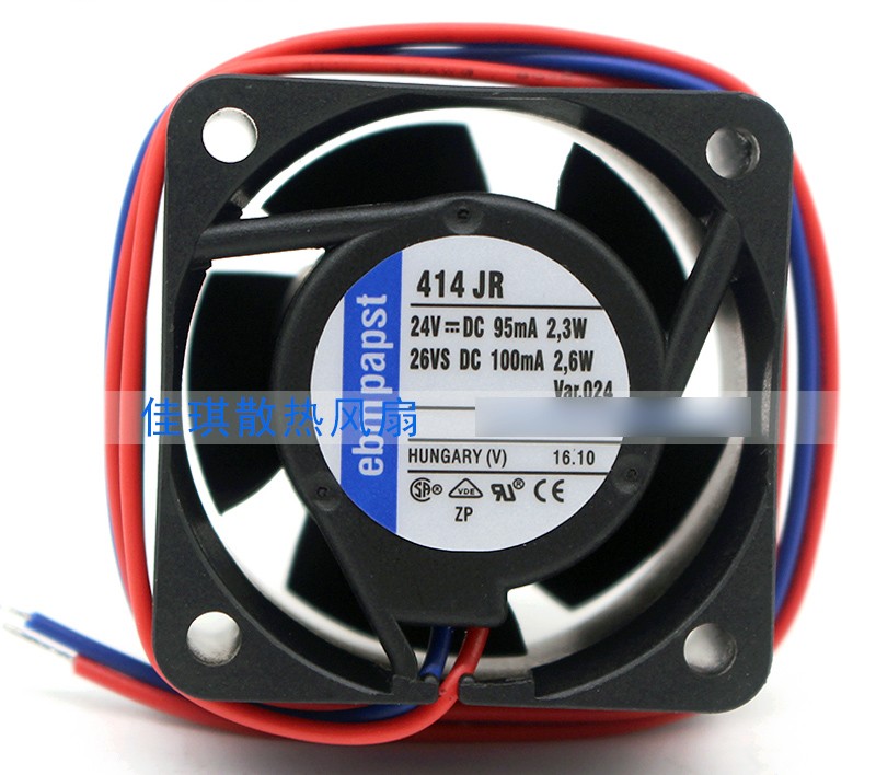 Ebmpapst 414JR 24/26V 95/100mA 2.3/2.6W 2wires Cooling Fan - New