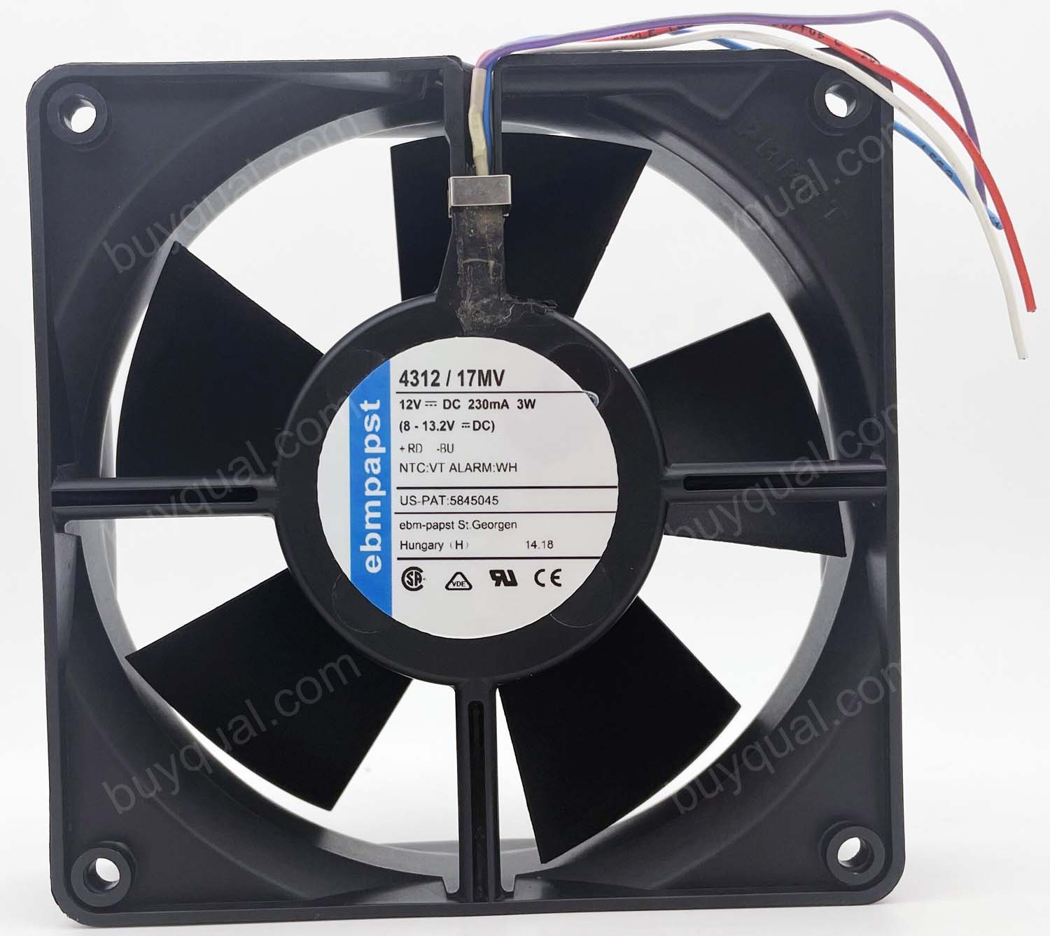 Ebmpapst 4312/17MV 12V 230mA 3.0W 4wires Cooling Fan - Used /Refurbished