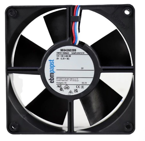 Ebmpapst 4312/19 VWCE119AHJLS 9694360209 12V 450mA 5.5W 3wires Cooling Fan 