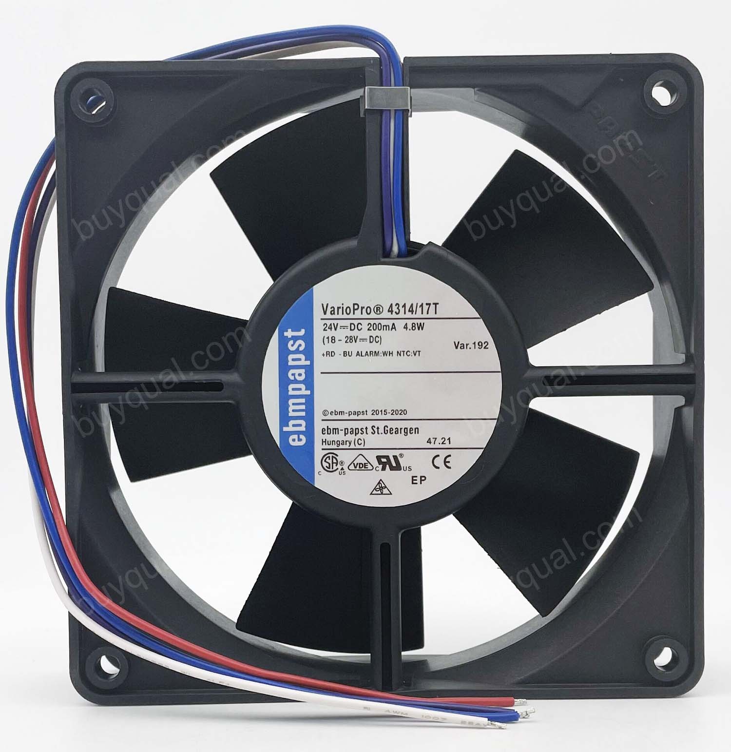 Ebmpapst 4314/17T 4314/17V 24V 200mA 4.8W 4wires Cooling Fan