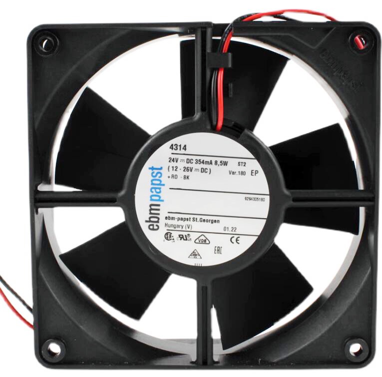 Ebmpapst 4314 24V 210mA 5W 2wires Cooling Fan - New