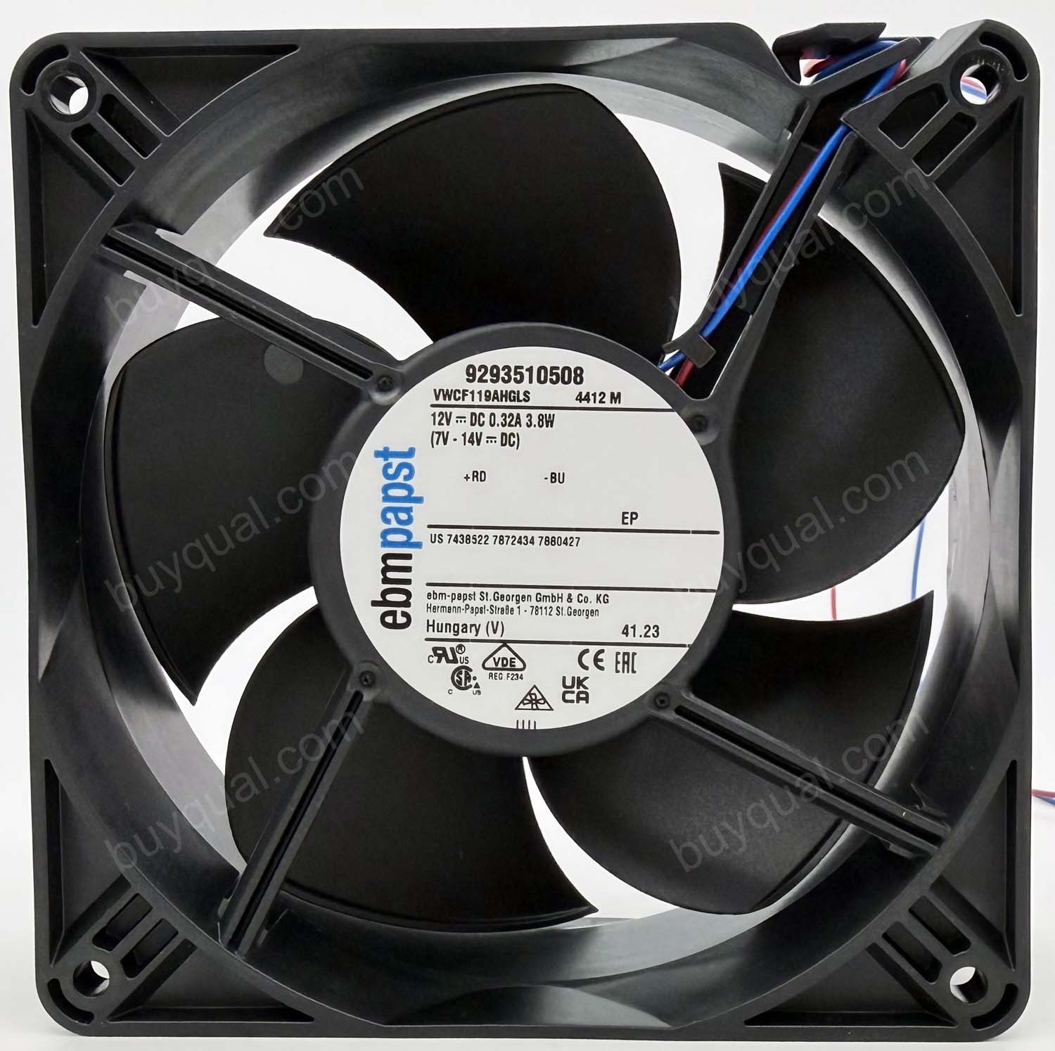 Ebmpapst 4412M 12V 3.8W 2wires Cooling Fan