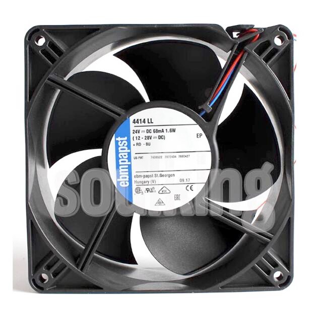 Ebmpapst 4414LL 24V 68mA 1.6W 2wires Cooling Fan 