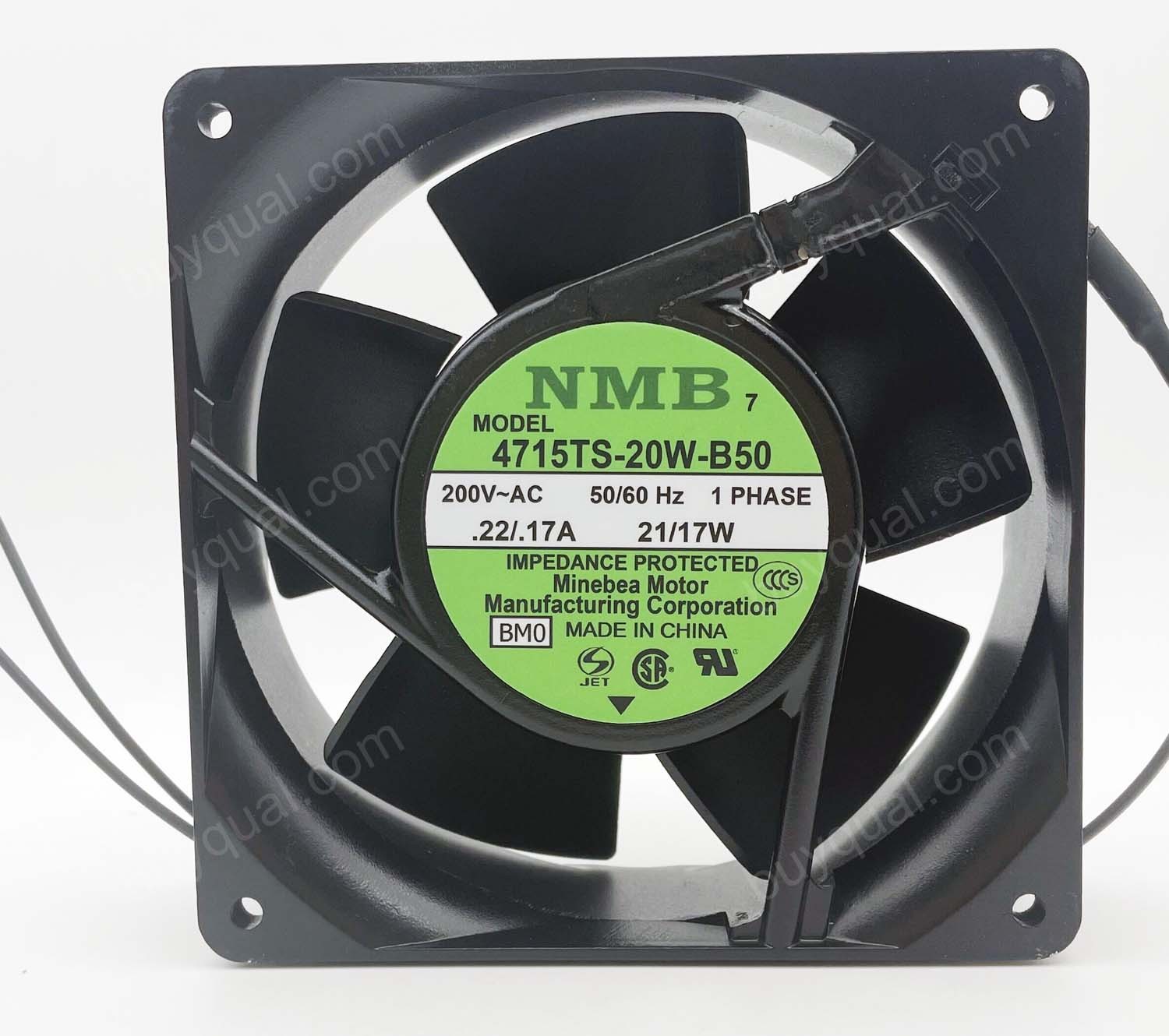 NMB 4715TS-20W-B50 200V 0.22/0.17A 21/17W Cooling Fan