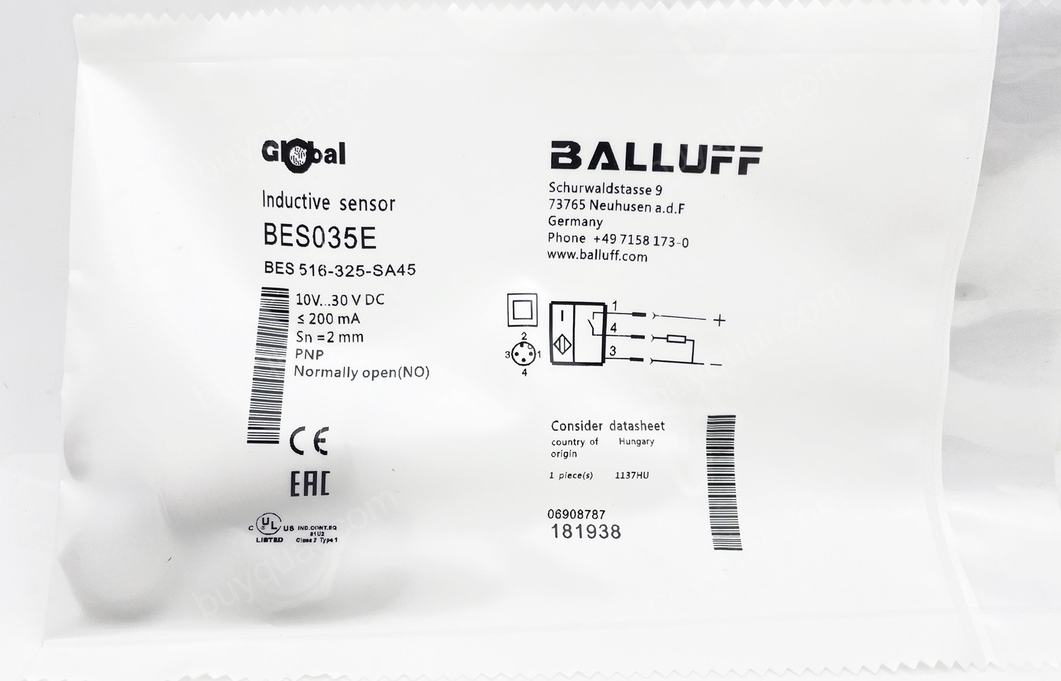 BALLUFF BES 516-325-SA45 BES035E Inductive Proximity Switch