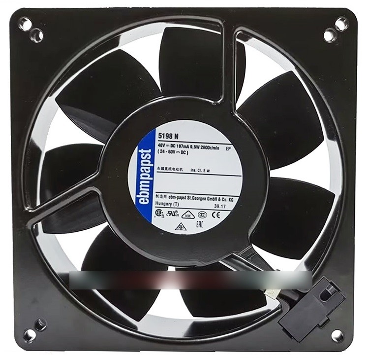 Ebmpapst 5198N 48V 197mA 9.5W 2wires Cooling Fan 