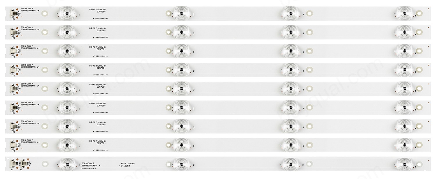 TCL 4C-LB5504-HR17J 4C-LB5504-HR18J 55HR330M04A5 55HR330M04B5 LED Backlight Strips - 9 Strips