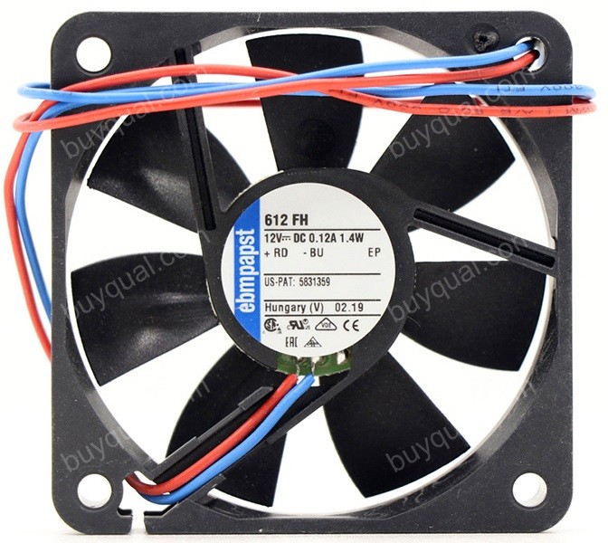 Ebmpapst 612FH 12V 0.12A 2wires Cooling Fan