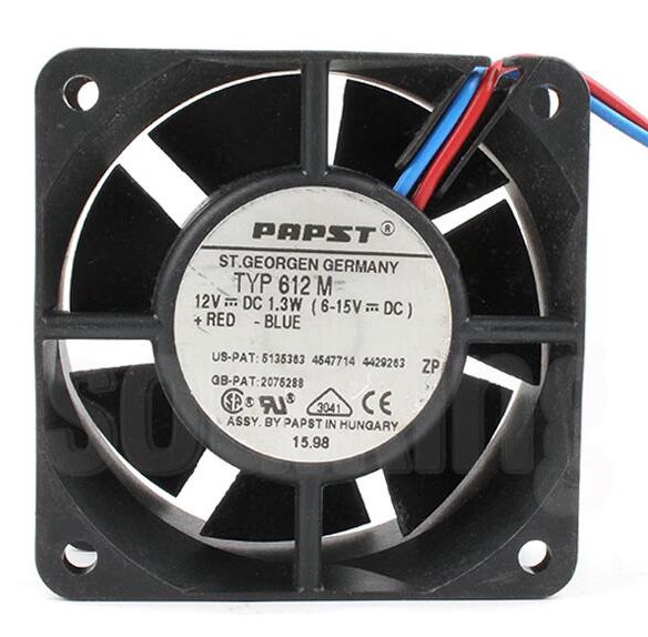 Ebmpapst 612M 12V 1.3W 3wires Cooling Fan