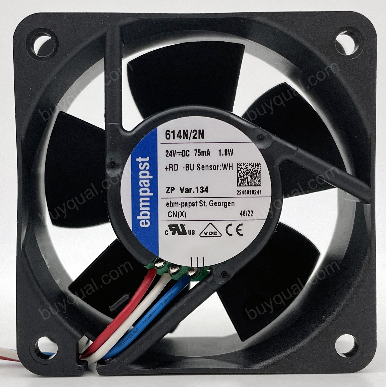 Ebmpapst 614N/2N 24V 75mA 1.8W 3wires Cooling Fan - Original New