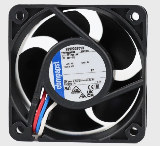 Ebmpapst 624/2HH ( VWCDO60AJEGS 9292207013 ) 24V 0.12A 2.9W 3wires Cooling Fan