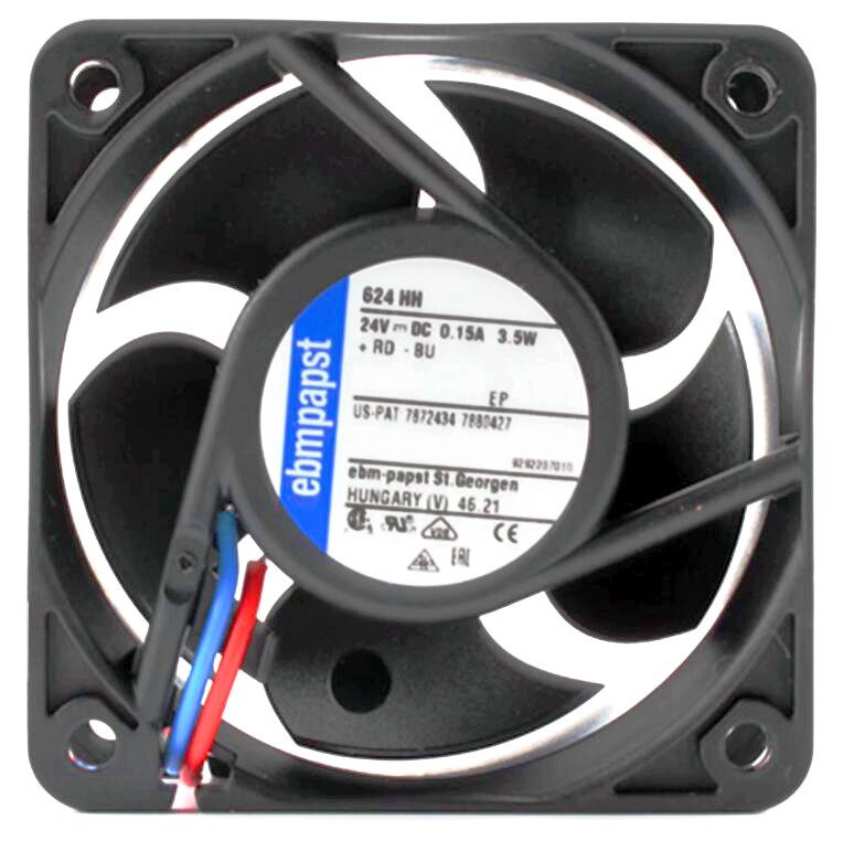 Ebmpapst 624HH 624HHU 24V 146mA 3.5W 2wires Cooling Fan 