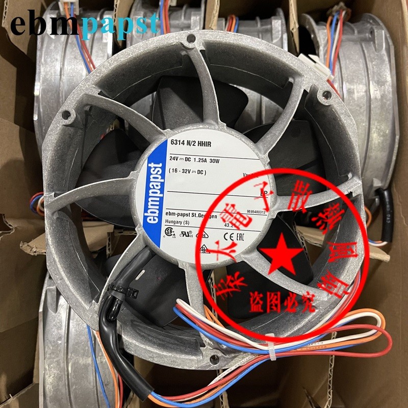Ebmpapst 6314N/2HHIR 24V 1.25A 30W 4wires Cooling Fan