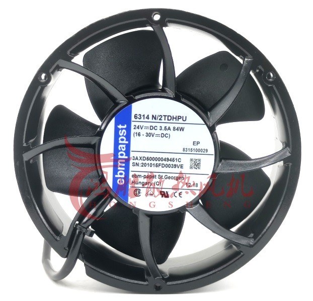 Ebmpapst 6314N/2TDHPU 24V 3.5A 84W 4wires Cooling Fan - Used / Refurbished