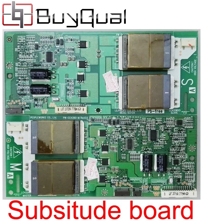 LG Philips 6632L-0470A 6632L-0471A PNEL-T707A Backlight Inverter Board for LC420WU5 - Substitute