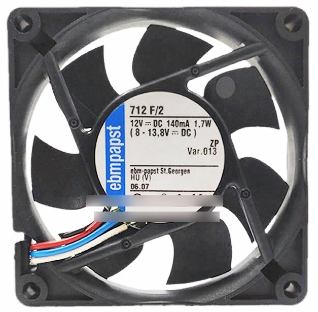 Ebmpapst 712F/2 12V 140mA 1.7W 3wires Cooling Fan 