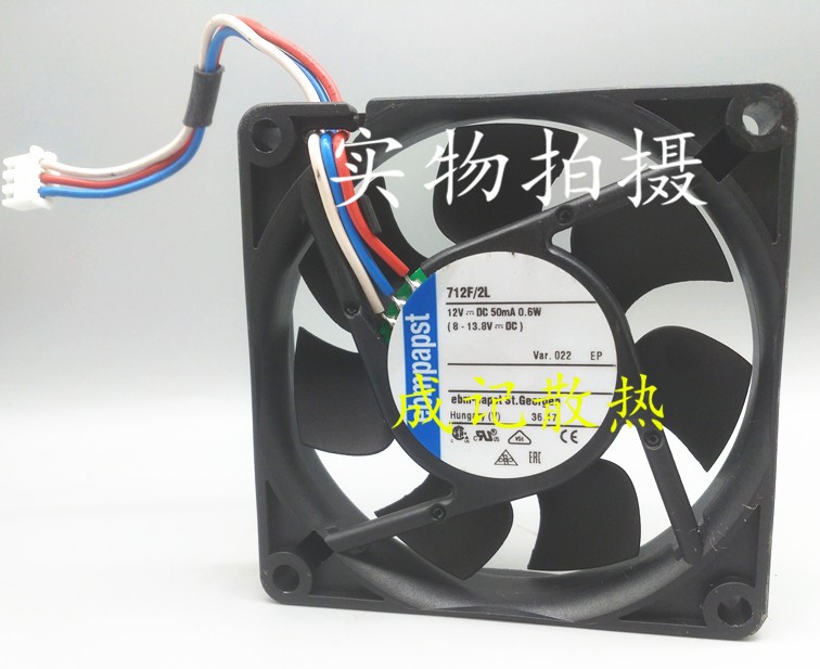 Ebmpapst 712F/2L 12V 50mA 0.6W 3wires Cooling Fan