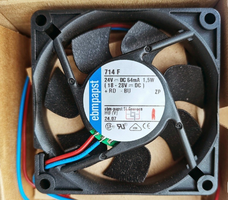 Ebmpapst 714F 24V 64mA 1.5W 2wires Cooling Fan