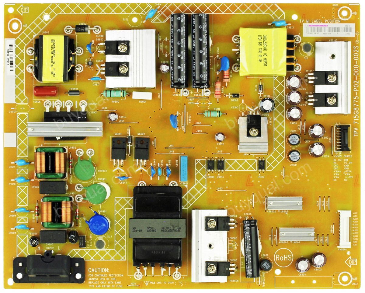 Insignia (X)PLTVGW431XAS3 715G8775-P02-000-002S Power Supply Board for NS-55DR620NA18