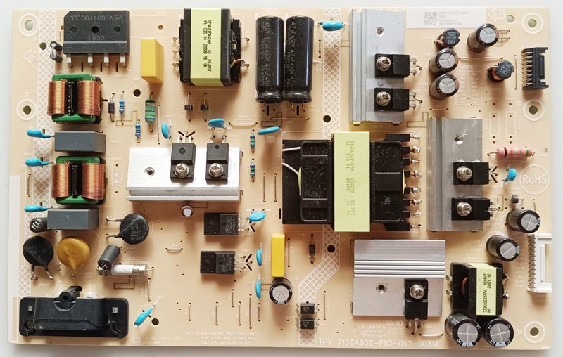 Philips 715GA052-P02-007-003M Power Supply Board for 58PUF7395/T3