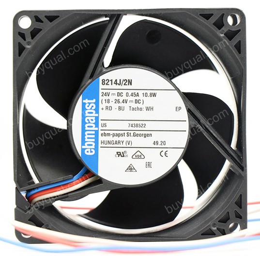 Ebmpapst 8214J/2N 24V 450mA 10.8W 3 wires Cooling Fan