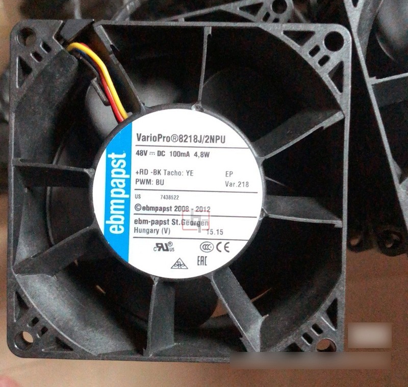 Ebmpapst 8218J/2NPU 48V 100mA 4.8W 3wires Cooling Fan 