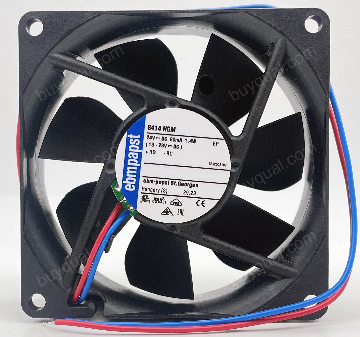 Ebmpapst 8414NGM 24V 60mA 1.4W 2wires Cooling Fan 